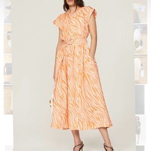 NWT Derek Lam x RTR Orange Zebra Print Dress